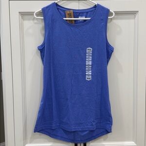 Duluth Trading Company Women's Small Longtail T Tanktop. Blue Sleeveless NWT